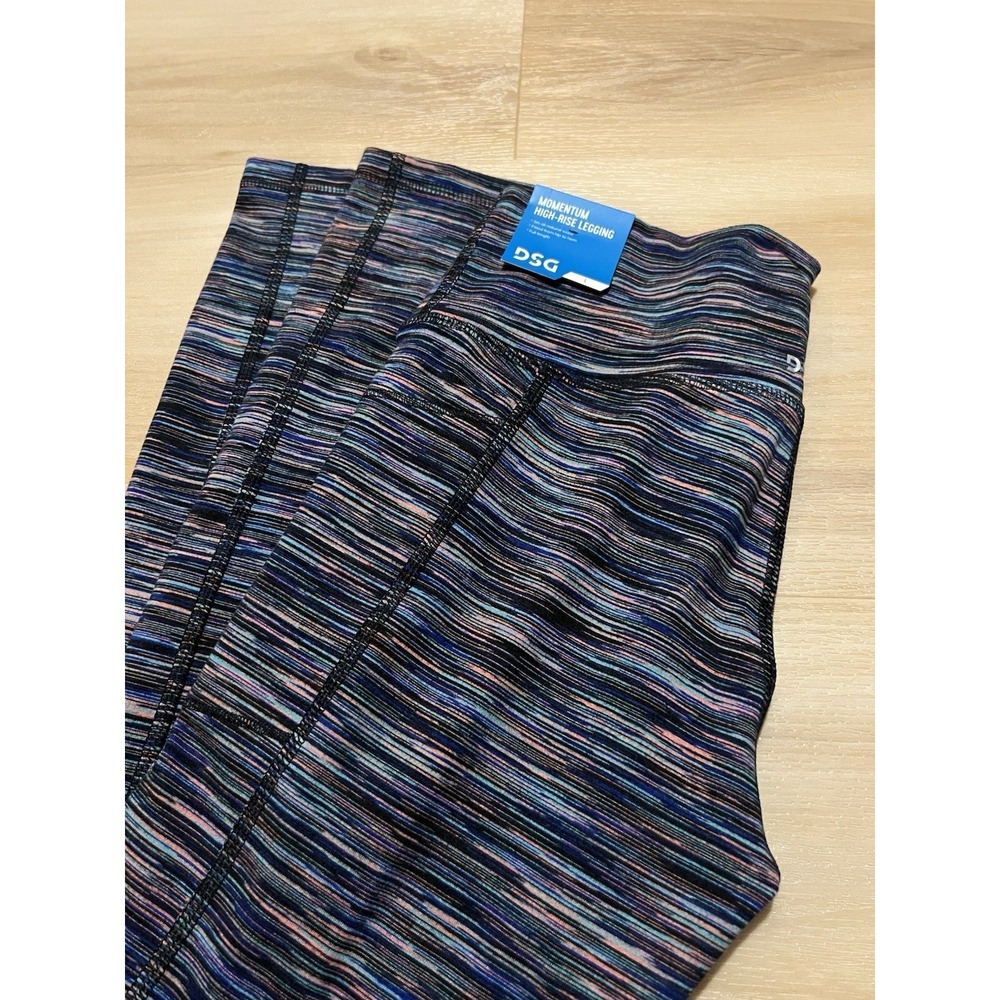 NWT DSG Momentum High Rise Leggings Girls Large (14) Pure Black Spacedye‎ Youth